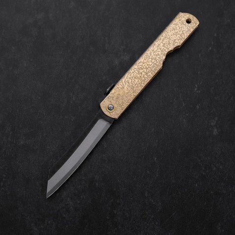 Higonokami Aogami Kurouchi 100mm Gold Bright (3.9”)-[Musashi]-[Japanese-Kitchen-Knives]