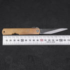 Higonokami Aogami Kurouchi Single Blade 100mm Brass (3.9”)-[Musashi]-[Japanese-Kitchen-Knives]
