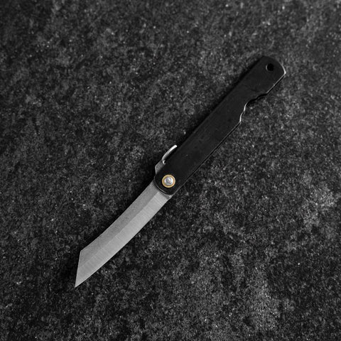 Higonokami Full Steel 90mm Black (3.5”)-[Musashi]-[Japanese-Kitchen-Knives]