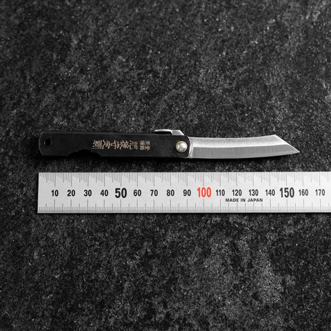 Higonokami Full Steel 90mm Black (3.5”)-[Musashi]-[Japanese-Kitchen-Knives]