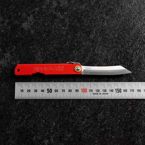 Higonokami VG-10 100mm (Red) (3.9”)-[Musashi]-[Japanese-Kitchen-Knives]
