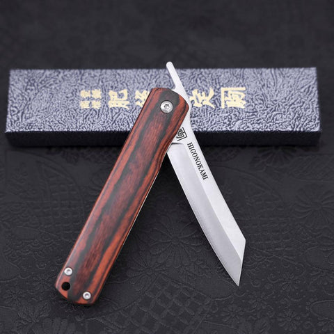 Higonokami VG-10 Lock Mahogany 100mm (3.9”)-[Musashi]-[Japanese-Kitchen-Knives]
