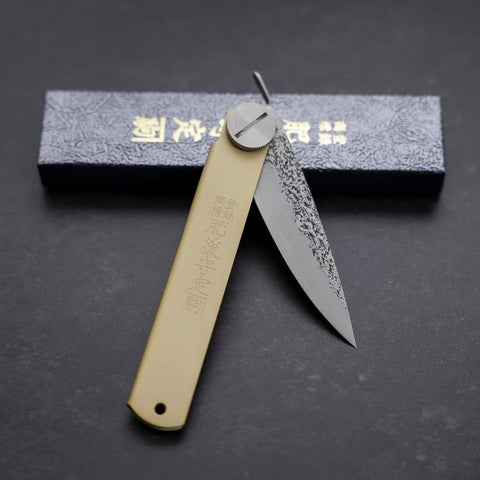 Higonokami VG-10 Outdoor Knives 75mm with Leather Sheat (2.9”)-[Musashi]-[Japanese-Kitchen-Knives]