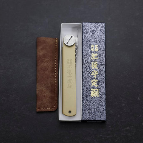 Higonokami VG-10 Outdoor Knives 75mm with Leather Sheat (2.9”)-[Musashi]-[Japanese-Kitchen-Knives]