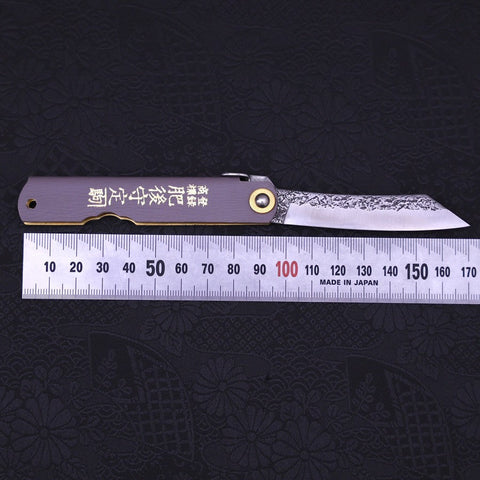 Higonokami VG-10 Tsuchime Leathers 100mm (3.9”)-[Musashi]-[Japanese-Kitchen-Knives]