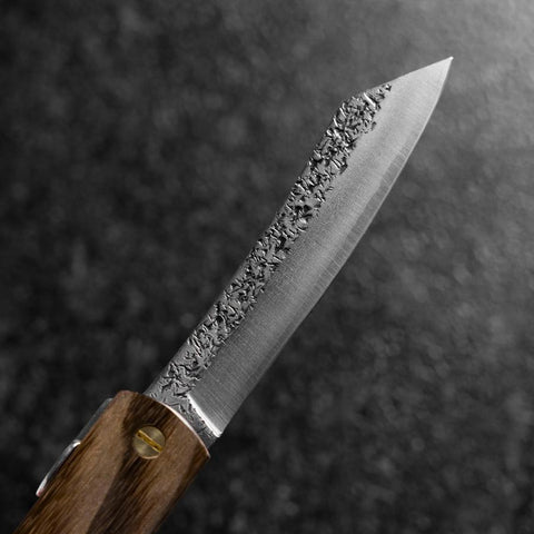 Higonokami VG-10 Tsuchime Natural Wood 100mm (3.9”)-[Musashi]-[Japanese-Kitchen-Knives]