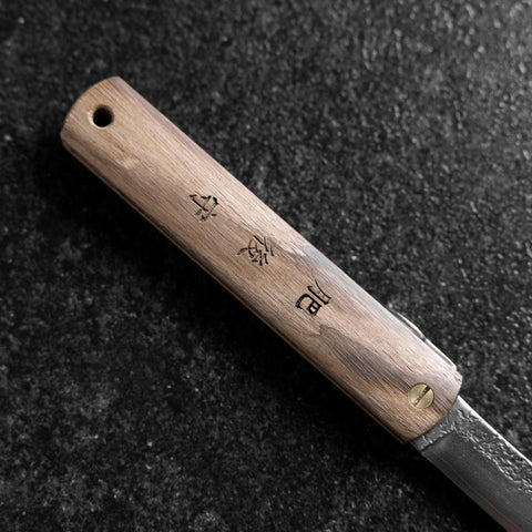 Higonokami VG-10 Tsuchime Natural Wood 100mm (3.9”)-[Musashi]-[Japanese-Kitchen-Knives]