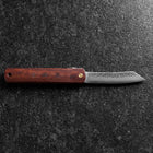 Higonokami VG-10 Tsuchime Red Natural Wood 100mm (3.9”)-[Musashi]-[Japanese-Kitchen-Knives]