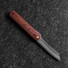 Higonokami VG-10 Tsuchime Red Natural Wood 100mm (3.9”)-[Musashi]-[Japanese-Kitchen-Knives]