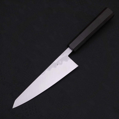 Honesuki Boning Knife Blue Steel #2 Damascus Buffalo Ebony Handle 150mm (5.9”)-[Musashi]-[Japanese-Kitchen-Knives]