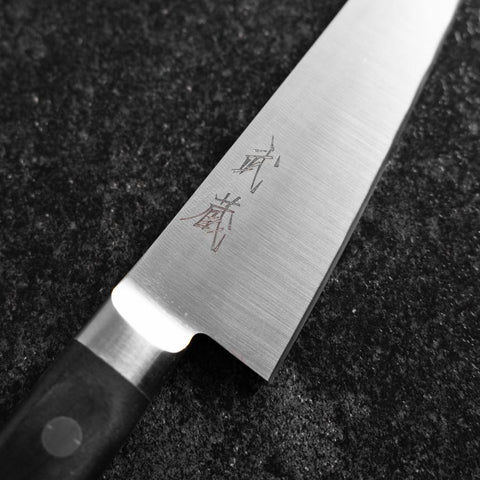 Honesuki Boning Knife Molybdenum Western Black Handle 150mm (5.9”)-[Musashi]-[Japanese-Kitchen-Knives]