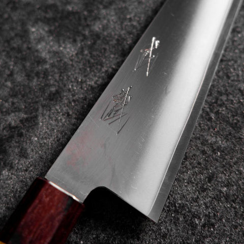 Honesuki Silver Steel #3 Mirror Zelkova Handle 180mm (7”)-[Musashi]-[Japanese-Kitchen-Knives]