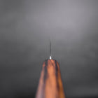 Honesuki Stainless Clad Blue Super Polished Sumi Urushi Handle 150mm (5.9”)-[Musashi]-[Japanese-Kitchen-Knives]
