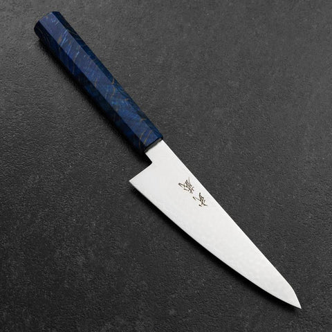 Honesuki VG-10 Damascus Blue Birch Handle 150mm (5.9”)-[Musashi]-[Japanese-Kitchen-Knives]
