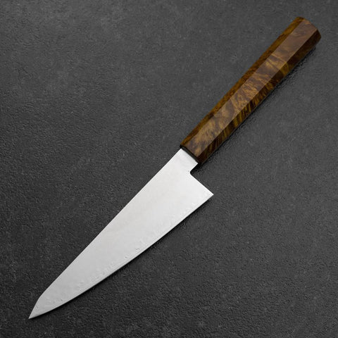 Honesuki VG-10 Damascus Yellow Birch Handle 150mm (5.9”)-[Musashi]-[Japanese-Kitchen-Knives]
