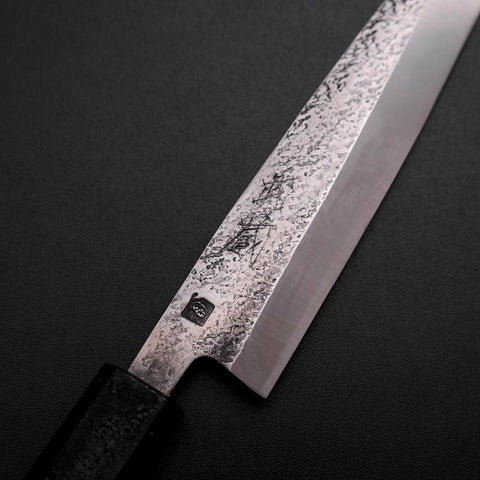 Kaisaki VG-10 Nashiji Black Urushi Handle 150mm (5.9”)-[Musashi]-[Japanese-Kitchen-Knives]