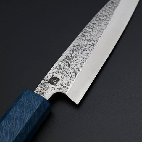 Kaisaki VG-10 Nashiji Blue Urushi Handle 120mm (4.7”)-[Musashi]-[Japanese-Kitchen-Knives]