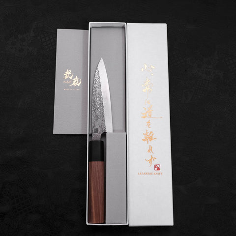 Kaisaki VG-10 Nashiji Walnut Handle 120mm (4.7”)-[Musashi]-[Japanese-Kitchen-Knives]