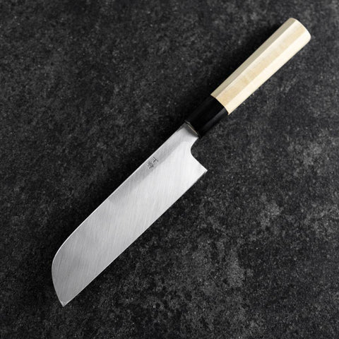 Kama Usuba White Steel #3 Kasumi Buffalo Magnolia Handle 165mm (6.5”)-[Musashi]-[Japanese-Kitchen-Knives]