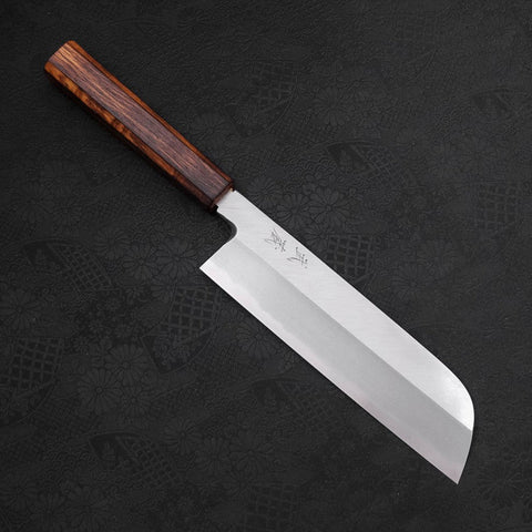 Kama Usuba(Kansai) Blue Steel #2 Kasumi Sumi Urushi Handle 210mm (8.3”)-[Musashi]-[Japanese-Kitchen-Knives]