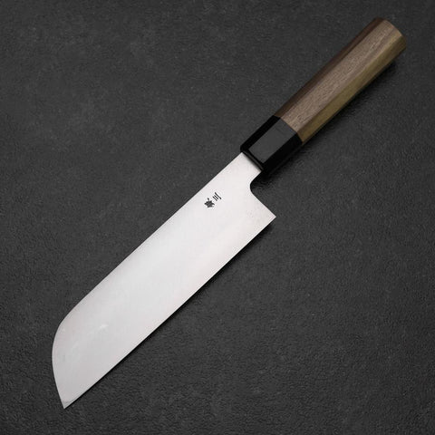 Kama Usuba(Kansai) Silver Steel #3 Kasumi Walnut Handle 170mm (6.7”)-[Musashi]-[Japanese-Kitchen-Knives]
