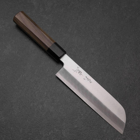Kama Usuba(Kansai) Silver Steel #3 Kasumi Walnut Handle 170mm (6.7”)-[Musashi]-[Japanese-Kitchen-Knives]