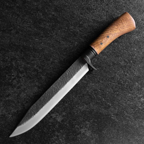 Kennata Blue Steel #2 Kurouchi Damascus Walnut Handle 210mm (8.3”)-[Musashi]-[Japanese-Kitchen-Knives]