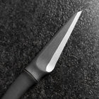 Kiridashi Knife D2 Polished Stainless Bamboo Joint Design Handle 70mm With Leather Sheath (2.7”)-[Musashi]-[Japanese-Kitchen-Knives]