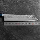 Kiritsuke AUS-10 Mirror Tsuchime Damascus Dark Blue Urushi Handle 240mm (9.4”)-[Musashi]-[Japanese-Kitchen-Knives]