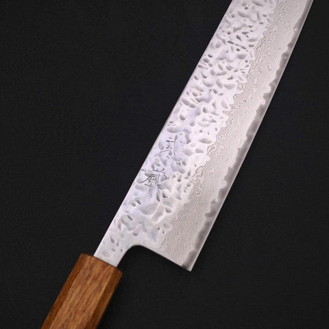 Kiritsuke AUS-10 Mirror Tsuchime Damascus Yaki Urushi Handle 240mm (9.4”)-[Musashi]-[Japanese-Kitchen-Knives]