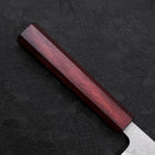 Kiritsuke AUS-10 Nashiji Damascus Purple Urushi Handle 210mm (8.3”)-[Musashi]-[Japanese-Kitchen-Knives]