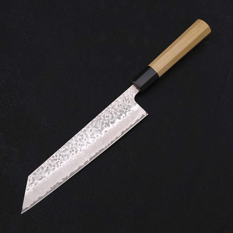 Kiritsuke AUS-10 Tsuchime Damascus Buffalo Magnolia Handle 210mm (8.3”)-[Musashi]-[Japanese-Kitchen-Knives]