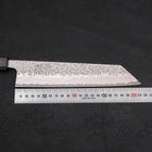 Kiritsuke AUS-10 Tsuchime Damascus Dark-Blue Urushi Handle 210mm (8.3”)-[Musashi]-[Japanese-Kitchen-Knives]