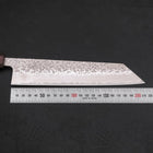 Kiritsuke AUS-10 Tsuchime Damascus Purple Urushi Handle 210mm (8.3”)-[Musashi]-[Japanese-Kitchen-Knives]