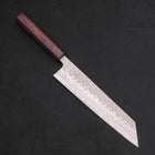 Kiritsuke AUS-10 Tsuchime Damascus Purple Urushi Handle 210mm (8.3”)-[Musashi]-[Japanese-Kitchen-Knives]