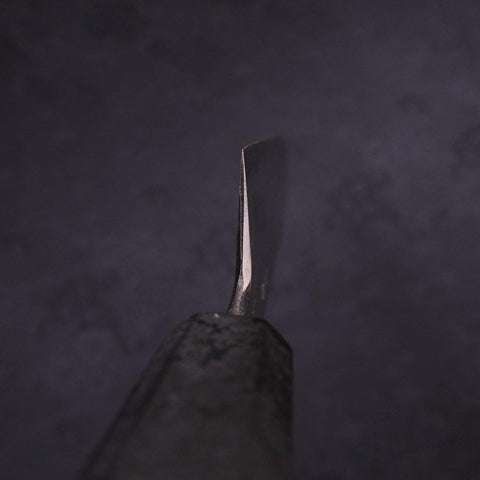 Kiritsuke Blue Steel #1 Suminagashi Black Ishime Handle 200mm (7.9”)-[Musashi]-[Japanese-Kitchen-Knives]