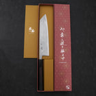 Kiritsuke Blue Steel #2 Damascus Buffalo Ebony Handle 210mm (8.3”)-[Musashi]-[Japanese-Kitchen-Knives]