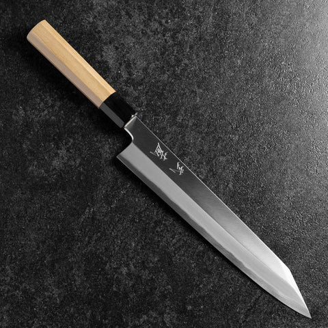 Kiritsuke Blue Steel #2 Kasumi Buffalo Magnolia Handle 270mm (10.6”)-[Musashi]-[Japanese-Kitchen-Knives]