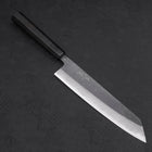 Kiritsuke Blue Steel #2 Kurouchi Damascus Buffalo Ebony Handle 210mm (8.3”)-[Musashi]-[Japanese-Kitchen-Knives]