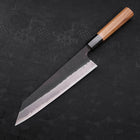 Kiritsuke Blue Steel #2 Kurouchi Damascus Buffalo Teak Handle 210mm (8.3”)-[Musashi]-[Japanese-Kitchen-Knives]