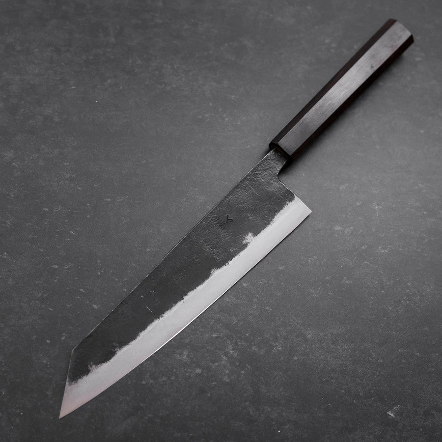 Kiritsuke Blue Steel #2 Kurouchi Ebony Handle 210mm (8.3”)-[Musashi]-[Japanese-Kitchen-Knives]