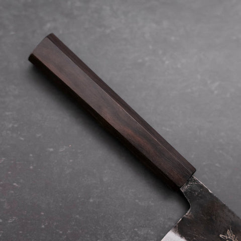 Kiritsuke Blue Steel #2 Kurouchi Ebony Handle 210mm (8.3”)-[Musashi]-[Japanese-Kitchen-Knives]