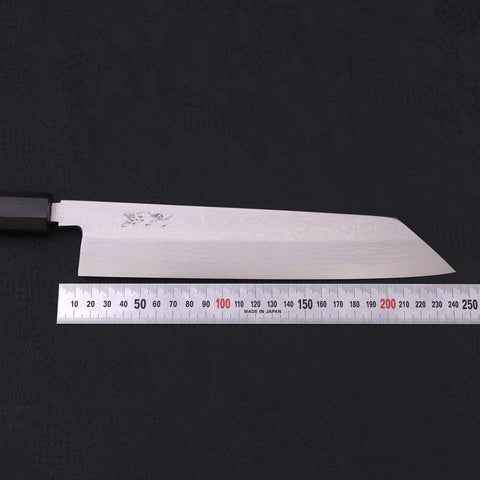Kiritsuke Blue Steel #2 Suminagashi Buffalo Ebony Handle 240mm (9.4”)-[Musashi]-[Japanese-Kitchen-Knives]