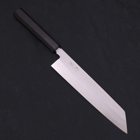 Kiritsuke Blue Steel #2 Suminagashi Buffalo Ebony Handle 240mm (9.4”)-[Musashi]-[Japanese-Kitchen-Knives]