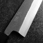 Kiritsuke Blue Super Kurouchi Damascus Buffalo Ebony Handle 210mm (8.3”)-[Musashi]-[Japanese-Kitchen-Knives]