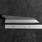 Kiritsuke Blue Super Kurouchi Damascus Buffalo Ebony Handle 210mm (8.3”)-[Musashi]-[Japanese-Kitchen-Knives]