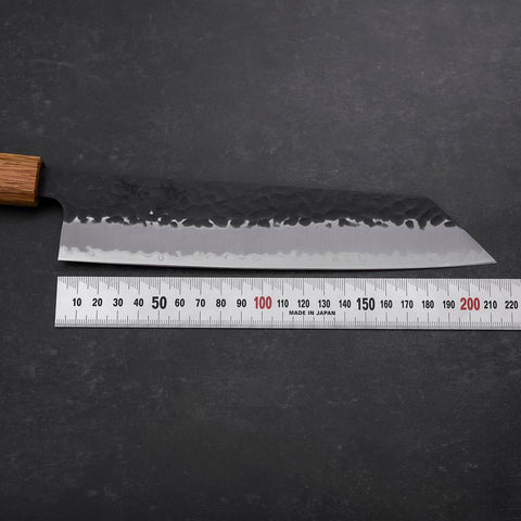 Kiritsuke Blue Super Kurouchi Tsuchime Oak Handle 210mm (8.3”)-[Musashi]-[Japanese-Kitchen-Knives]