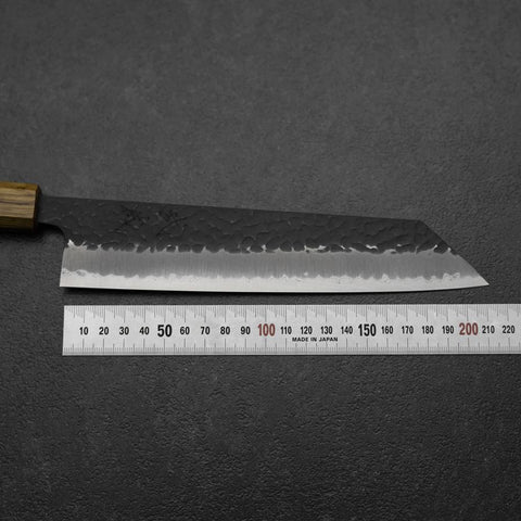 Kiritsuke Blue Super Kurouchi Tsuchime Oak Handle 210mm (8.3”)-[Musashi]-[Japanese-Kitchen-Knives]