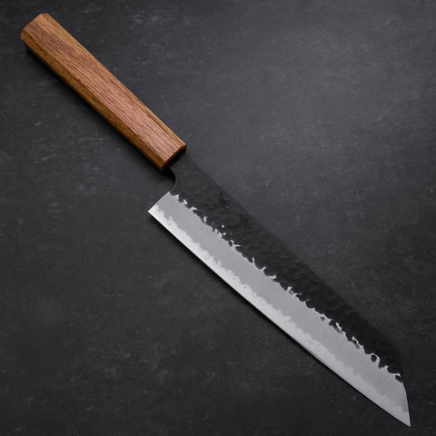 Kiritsuke Blue Super Kurouchi Tsuchime Oak Handle 210mm (8.3”)-[Musashi]-[Japanese-Kitchen-Knives]