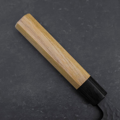 Kiritsuke Blue Super Kurouchi Tsuchime Zelkova Handle 210mm (8.3”)-[Musashi]-[Japanese-Kitchen-Knives]